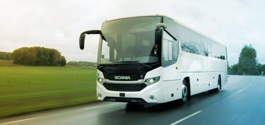 Luxury buses in Dubai that are equipped with modern facilities and amenities
